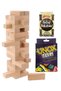 54 Piece Wooden Balance Game - Tell Me Please Cards - Tlip Game Card - 3-Piece Game Set