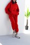 Women's Cotton Relaxed Fit Kangaroo Pocket Hooded Tracksuit Set - Hiking - 2