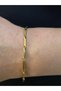 3mm cornered bar yellow gold color steel thin polite • in illuminated box • for lover • bracelet for wife - 4