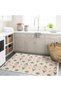 Paris Collection Beige and Green Tones Geometric Shapes Patterned Modern Decorative Carpet 152 - 3