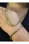 Men's steel set • 4.5mm yellow gold king • in illuminated box • for lover • for wife • for father bracelet necklace - 8