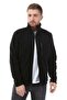 Unisex Black Bato Collar Full Zip 3 Pocket Outdoor Fleece Jacket - 4