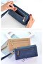 New Season: Soft Leather Wallet with Navy Blue Strap - 2