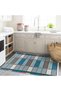 Paris Collection Blue Coffee Themed Geometric Patterned Creative Modern Decorative Carpet 155 - 3