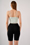Women's Green Crop Strap Lace Bustier Blouse with Removable Pads - 4