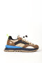 Men's Lace-Up Chunky Sole Comfort Sneakers Genuine Leather MC 18270 Taupe color/Beige