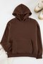 Dark Brown Oversize/Wide Cut Back Embroidery Detailed Hooded Sweatshirt Tmnaw25Sw00142 - 8