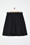 Black Rose Patterned Knitted Large Size Skirt - 7