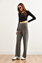 Women's Smoked Single Button Polyviscon Palazzo Trousers Pnt- 19000296 - 5