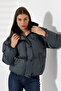 Women's Fur Collar Oversize Coat - 5