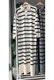 Black and White Striped Long Knitwear Dress - 2