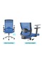 Sleekline Blue Mesh Office Chair - Ergonomic, Adjustable, Swivel, Medium Back - 2
