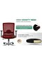 Ergonomic Red Office Chair – Mesh High Back, Adjustable Arms, 360° Swivel, Breathable - 4