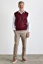 Men's Plus Size Regular Cut V-Neck Sleeveless Sweater Knitwear Sweater - 4