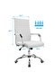 Luxurious White PU Leather Office Chair – Extra Comfort, Adjustable, 280lbs Capacity - 3
