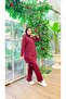 Hooded Snap Detailed Short Sweat Pants Double Hijab Tracksuit Set - 03079.020 - Plum - 2