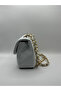 Quilted Patterned Women's Hand and Shoulder Bag with Chain Strap (Small Size) - 5