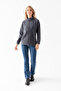 Women's Smoked Zipper Pocket Stand Collar Fleece Jacket - 2