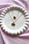 Set of 2 Gold Heart Letter Charm Necklaces - 4