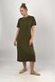 Women's Summer Short Sleeve Viscose Midi Length Crew Neck Dress - 4