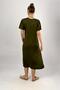Women's Summer Short Sleeve Viscose Midi Length Crew Neck Dress - 7