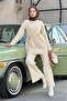 Side Shawl Knitwear Set