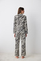 Cotton Zebra Gray Shirt Pants Pajama Set - 5