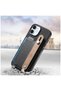 Apple iPhone 11 Compatible Case M-Safe 2in1 Best Leather Case with Card Holder Black - 2