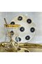 Gold Gilded 6-Piece Tea Cup Set with Gold Spoons - 2
