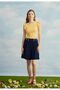 Women's Yellow Zero Sleeve Crop T-Shirt with Ruffled Sleeves - 4