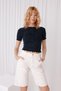 Women's Black Tie-Dye Colored Short Sleeve Ruffle T-shirt - 4