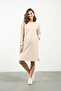 Maternity Breastfeeding Detailed Pocketed Soft Textured Thessaloniki Regular Fit Dress Cream - 5