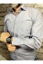 Dacron Pocket Classic Wide Cut Long Sleeve Tie Collar Shirt