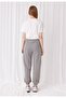 Women's Gray Melange Striped Jogger Sweatpants - 6