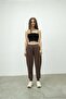 Women's Bitter Brown Elastic Jogger Sweatpants - 2