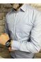 Dacron Pocket Classic Wide Cut Long Sleeve Tie Collar Shirt - 4