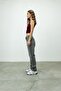 Women's Burgundy Crew Neck Crop Blouse - 4