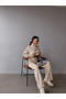Dgn's Thumbhole Turtleneck 2-Piece Crop-Pants Set - 4