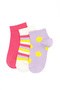 Girl's 3-Piece Booties Socks 50281725-Vr034