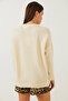 Women's Beige Big Pocket Patterned Knitwear Sweater 20234253 - 3