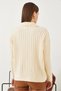 Women's Ecru Polo Collar Knitwear Sweater Stk179 - 6