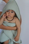 Waffle Baby Towel Swaddle 100% Natural Cotton Headed Baby Towel - 75X75 cm
