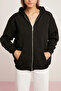 Women's Interlock Two Thread Oversize Basic Plain Unprinted Seasonal Casual Jacket Fleece Cardigan - 6