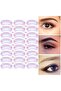 24Pcs Reusable Eyebrow Template Shaper Tweezers Makeup Kit Cosmetic Eyebrow Molds - 3