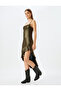 Flounced Straps Square Collar Asymmetrical Cut Long Evening Dress - 2