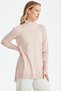 COLLAR RIFFER DETAILED KNITWEAR TUNIC PINK