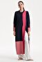 Colorful Rayon Knitwear Tunic Dress Navy Blue