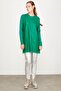 LEATHER DETAILED KNITWEAR TUNIC GREN