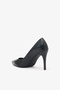 Gala Black Leather Women Heeled Shoes - 3