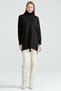 Fisherman collar Oversized basic knit tunic black